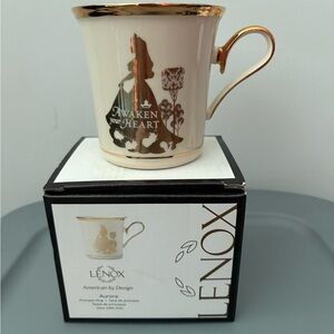 Lenox Princess Aurora Gold and Cream Mug